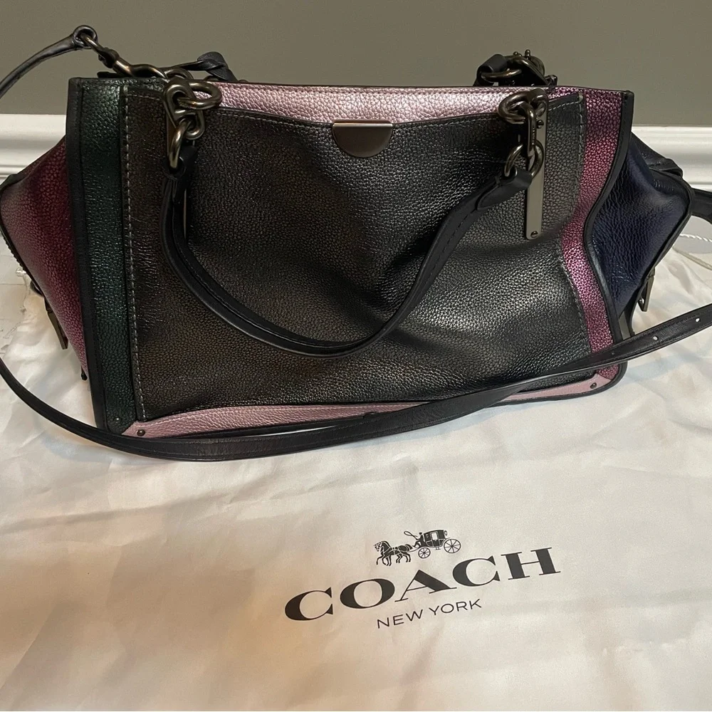 Coach Dreamer 36 Metallic Colorblock Shoulder Bag - Picture 1 of 8